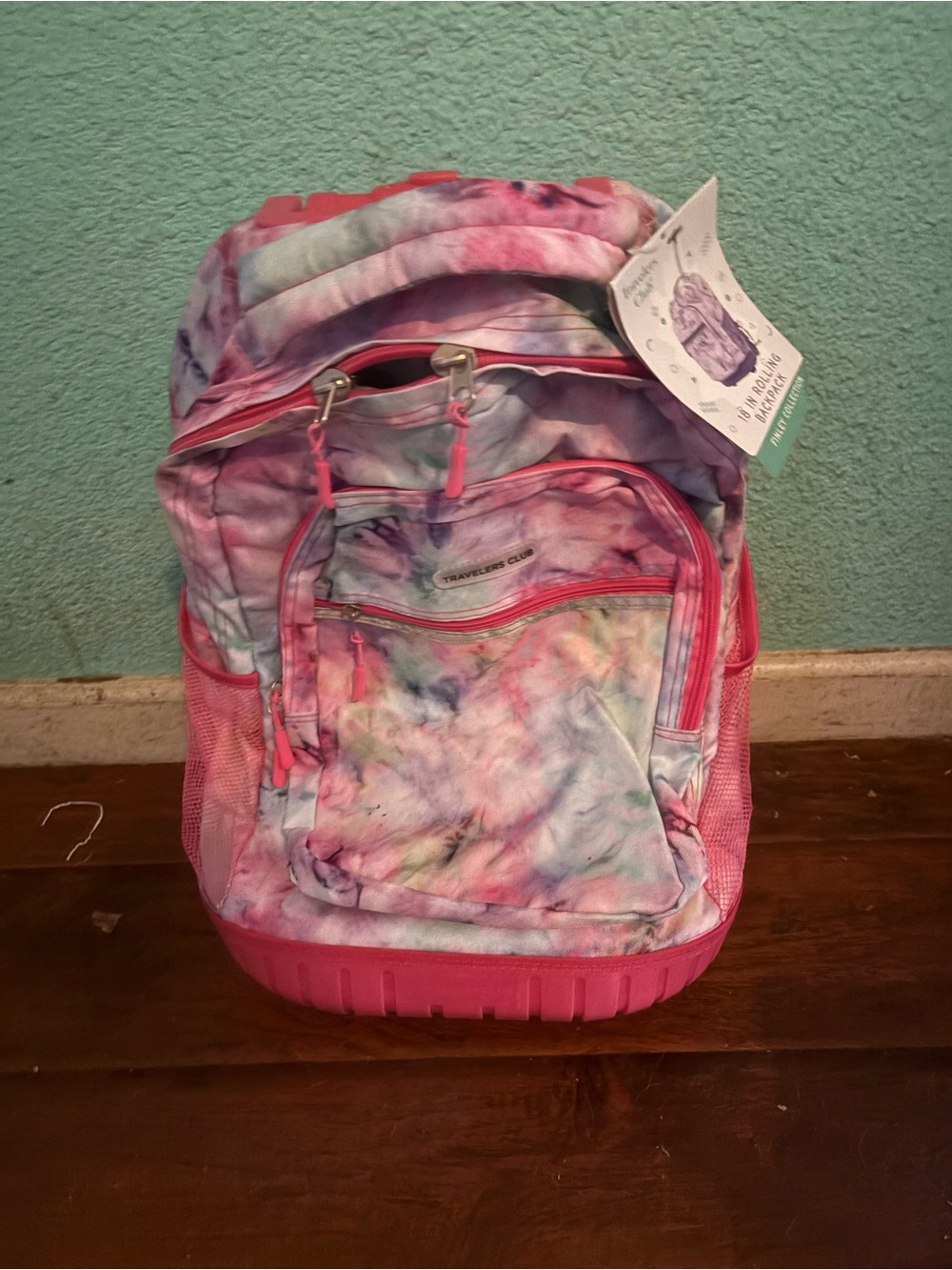 Pink Tie-Dye Backpack